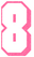 Set Tas nummers Strijkletters Flash Glitter Neon Pink Glitter 448 - afb. 2