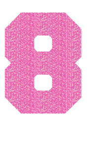 Set Tas nummers Strijkletters Fresh Glitter Holo Pink - afb. 2