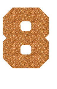 Set Tas nummers Strijkletters Fresh Glitter Old Gold - afb. 2