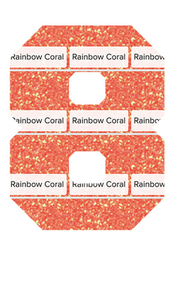 Set Tas nummers Strijkletters Fresh Glitter Rainbow Coral Glitter ST - afb. 2