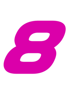 Set Tas nummers Strijkletters Pep Flock Magenta - afb. 2