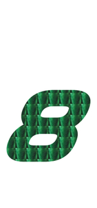 Set Tas nummers Strijkletters Pep Holografische Groen - afb. 2
