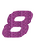 Set Tas nummers Strijkletters Pep Glitter Lavender 428 - afb. 2