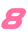 Set Tas nummers Strijkletters Pep Glitter Neon Pink Glitter 448 - afb. 2