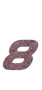 Set Tas nummers Strijkletters Pep Glitter Rose Gold Glitter 486 - afb. 2