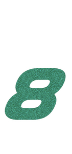 Set Tas nummers Strijkletters Pep Glitter Emerald Glitter 427 - afb. 2