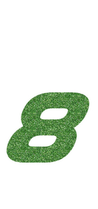 Set Tas nummers Strijkletters Pep Glitter Light Green Glitter 483 - afb. 2