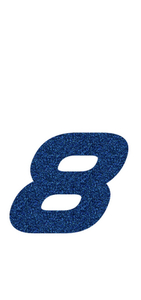 Set Tas nummers Strijkletters Pep Glitter Navy Blue Glitter 423 - afb. 2