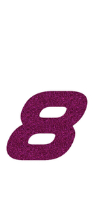 Set Tas nummers Strijkletters Pep Glitter Hot Pink Glitter 432 - afb. 2