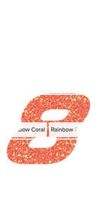 Set Tas nummers Strijkletters Pep Glitter Rainbow Coral Glitter ST - afb. 2