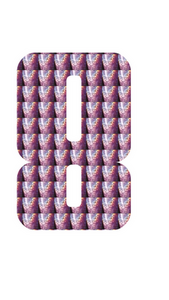 Set Tas nummers Strijkletters Pum Holografische Roze - afb. 2
