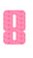 Set Tas nummers Strijkletters Pum Glitter Medium Pink - afb. 2