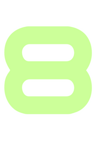 Set Tas nummers Strijkletters Quant Glow in the Dark - afb. 2