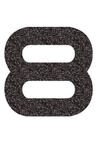 Set Tas nummers Strijkletters Quant Glitter Black Glitter 458 - afb. 2