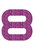 Set Tas nummers Strijkletters Quant Glitter Lavender 428 - afb. 2