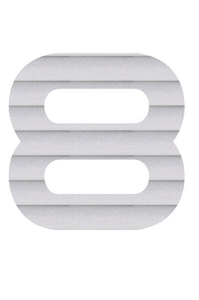 Set Tas nummers Strijkletters Quant Glitter Rainbow White 488 - afb. 2