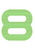 Set Tas nummers Strijkletters Quant Glitter Neon Green Glitter 447 - afb. 2