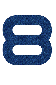 Set Tas nummers Strijkletters Quant Glitter Navy Blue Glitter 423 - afb. 2