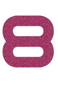 Set Tas nummers Strijkletters Quant Glitter Pink Glitter 457 - afb. 2