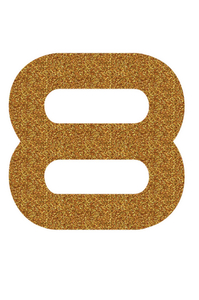 Set Tas nummers Strijkletters Quant Glitter Dark Gold 429 - afb. 2