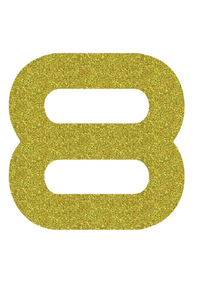 Set Tas nummers Strijkletters Quant Glitter Gold Glitter 451 - afb. 2