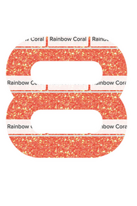Set Tas nummers Strijkletters Quant Glitter Rainbow Coral Glitter ST - afb. 2