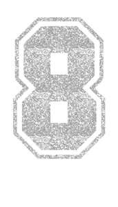 Set Tas nummers Strijkletters SF Glitter Silver 450 - afb. 2