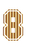 Set Tas nummers Strijkletters SF Mirror Goud - afb. 2