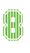 Set Tas nummers Strijkletters SF Mirror Groen - afb. 2