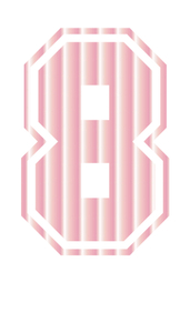 Set Tas nummers Strijkletters SF Mirror Roze - afb. 2