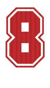 Set Tas nummers Strijkletters SF Design Leer Rood - afb. 2