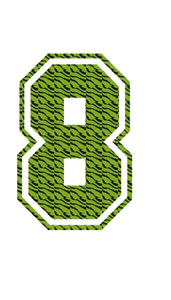 Set Tas nummers Strijkletters SF Design Zebra Groen - afb. 2