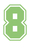 Set Tas nummers Strijkletters SF Polyester Ondergrond Neon Groen - afb. 2