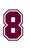 Set Tas nummers Strijkletters SF Flex Burgundy - afb. 2