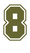 Set Tas nummers Strijkletters SF Flock Khaki Groen - afb. 2
