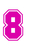 Set Tas nummers Strijkletters SF Flock Magenta - afb. 2