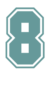Set Tas nummers Strijkletters SF Flock Turquoise - afb. 2