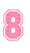 Set Tas nummers Strijkletters SF Glitter Medium Pink - afb. 2