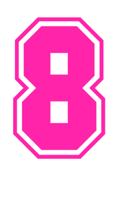 Set Tas nummers Strijkletters SF Glow in the Dark Roze - afb. 2