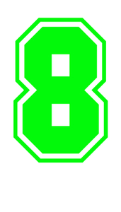 Set Tas nummers Strijkletters SF Glow in the Dark Groen - afb. 2