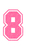 Set Tas nummers Strijkletters SF Glitter Neon Pink Glitter 448 - afb. 2