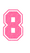 Set Tas nummers Strijkletters SF Glitter Neon Pink Glitter 448 - afb. 2