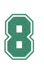 Set Tas nummers Strijkletters SF Glitter Emerald Glitter 427 - afb. 2