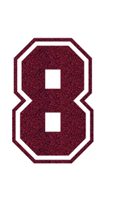 Set Tas nummers Strijkletters SF Glitter Burgundy  Glitter 422 - afb. 2