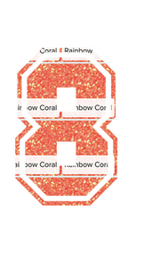 Set Tas nummers Strijkletters SF Glitter Rainbow Coral Glitter ST - afb. 2