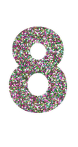 Set Tas nummers Strijkletters Vag Glitter Regenboog Multicolor 453 - afb. 2