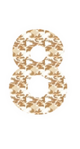 Set Tas nummers Strijkletters Vag Design Leger Beige - afb. 2