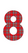 Set Tas nummers Strijkletters Vag Design Ruit Rood - afb. 2