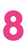 Set Tas nummers Strijkletters Vag Polyester Ondergrond Neon Roze - afb. 2