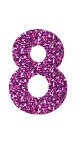 Set Tas nummers Strijkletters Vag Glitter Lavender 428 - afb. 2